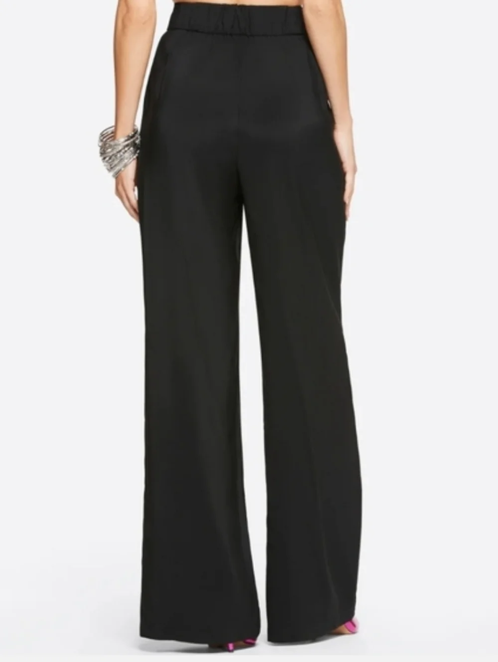 JESSICA SIMPSON Melba Wide Leg Black Flare Trouser Pants Size 14 - Picture 5 of 12